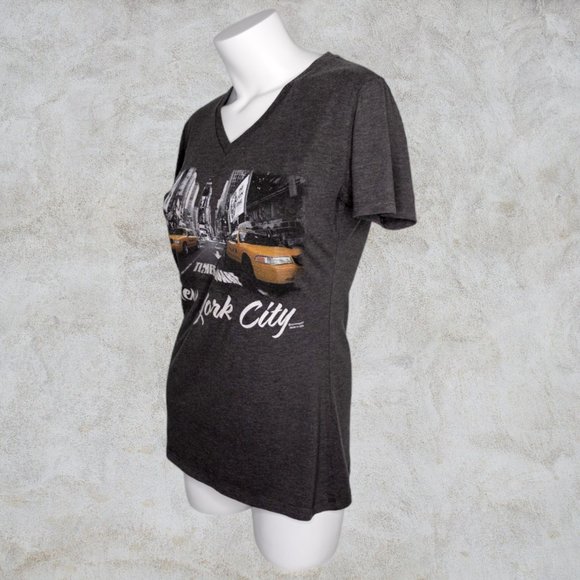 NYC Image Dark Gray T-Shirt New York City Times Square - Picture 2 of 9